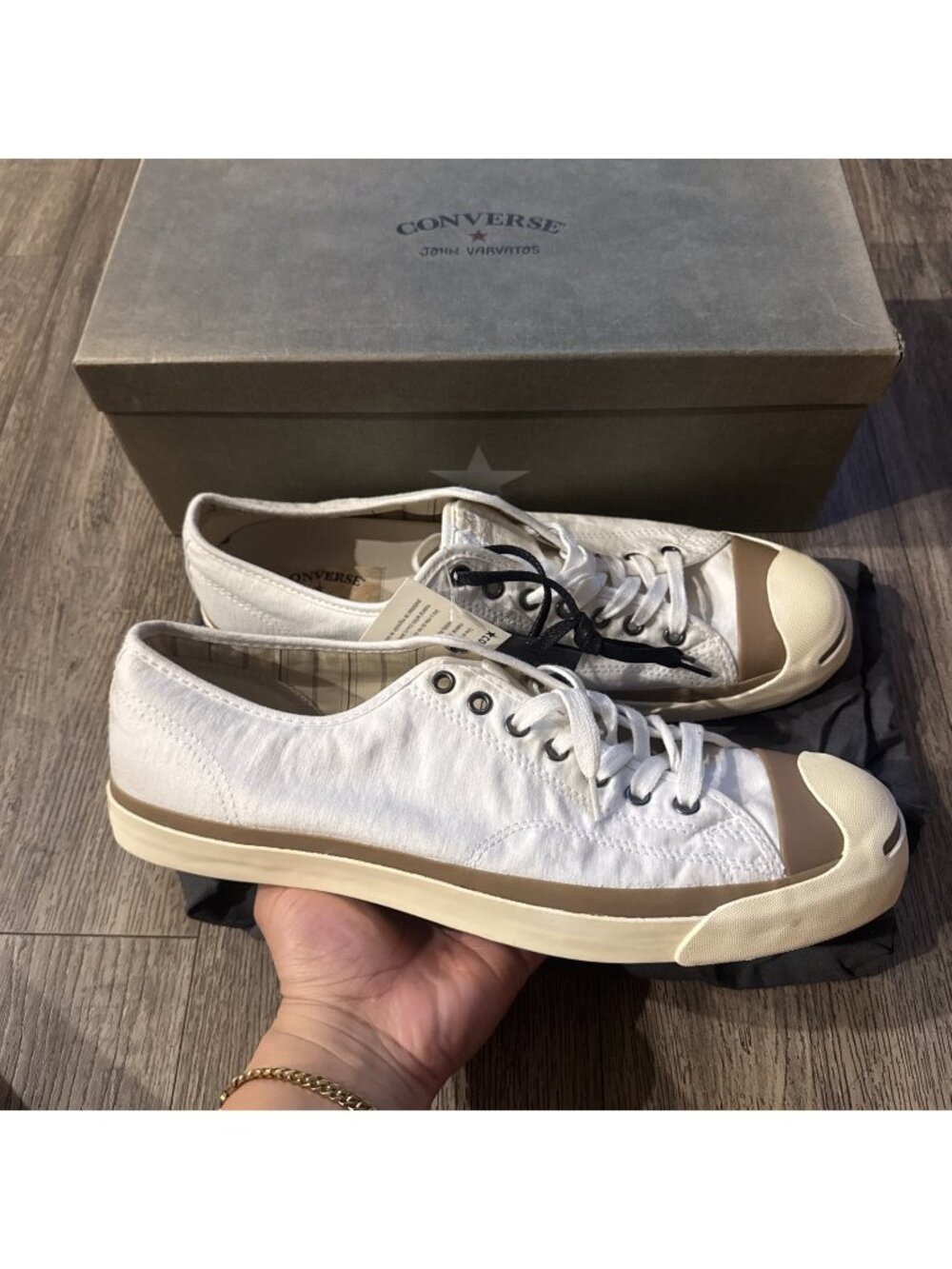 VTG Converse John Varvatos Jack Purcell Unisex White Canvas Shoes Size 13